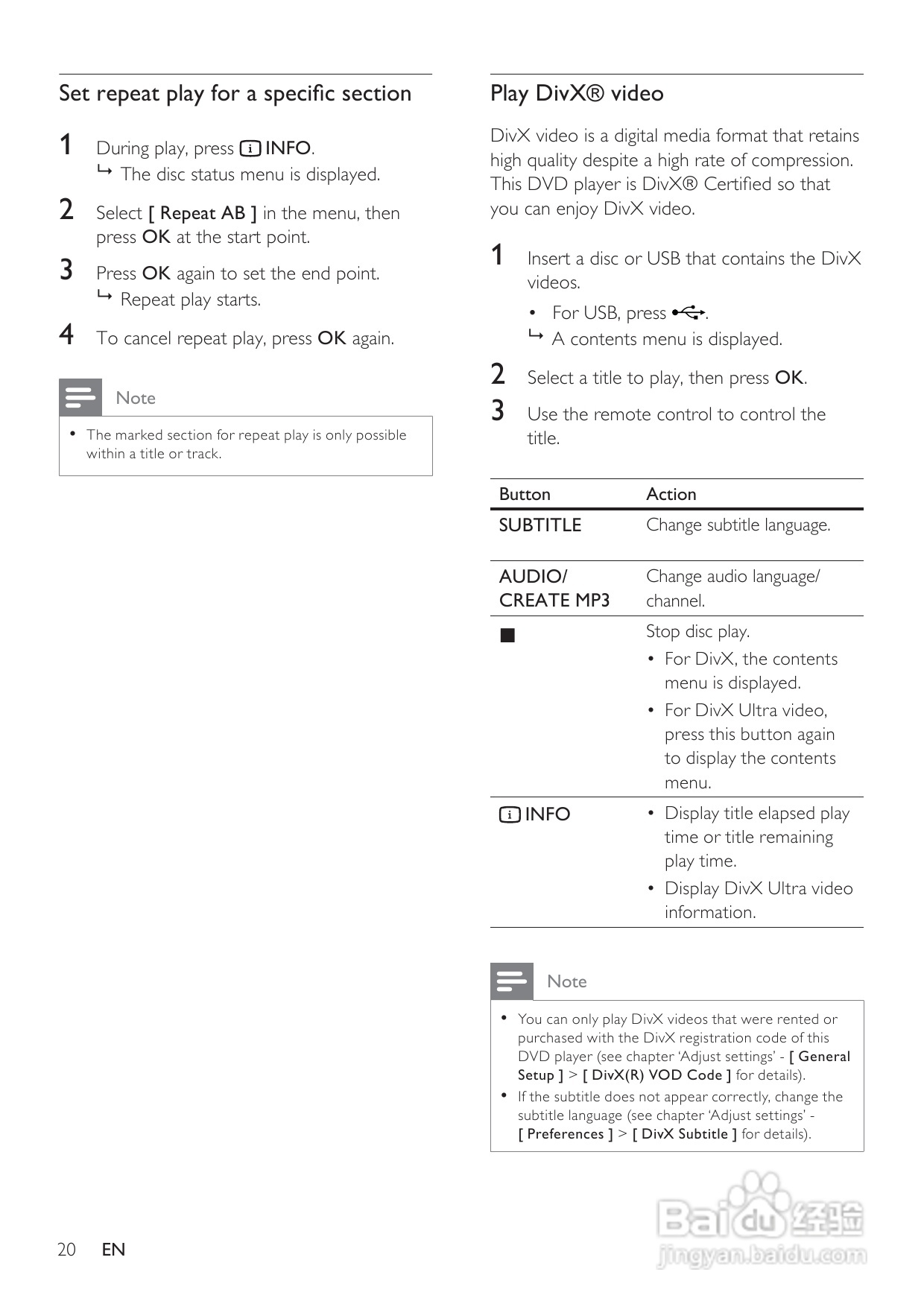 飞利浦DVP3360K/98 DVD播放机使用说明书:[1]
