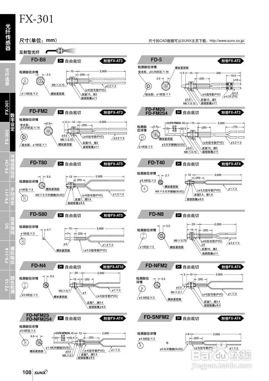 FX-301,FX-300光纤传感器操作手册:[5]