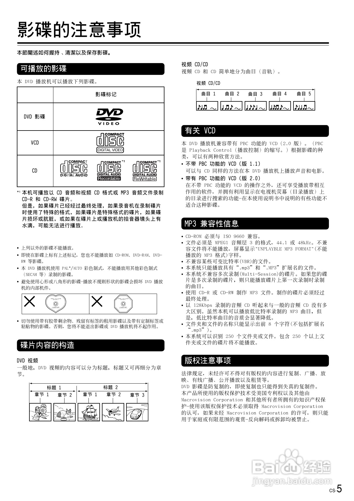 安桥DVD播放机DV-SP500型使用说明书:[1]