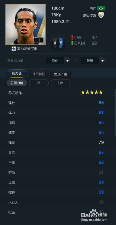 FIFA OL3强壮最好球员推荐（左边锋篇）
