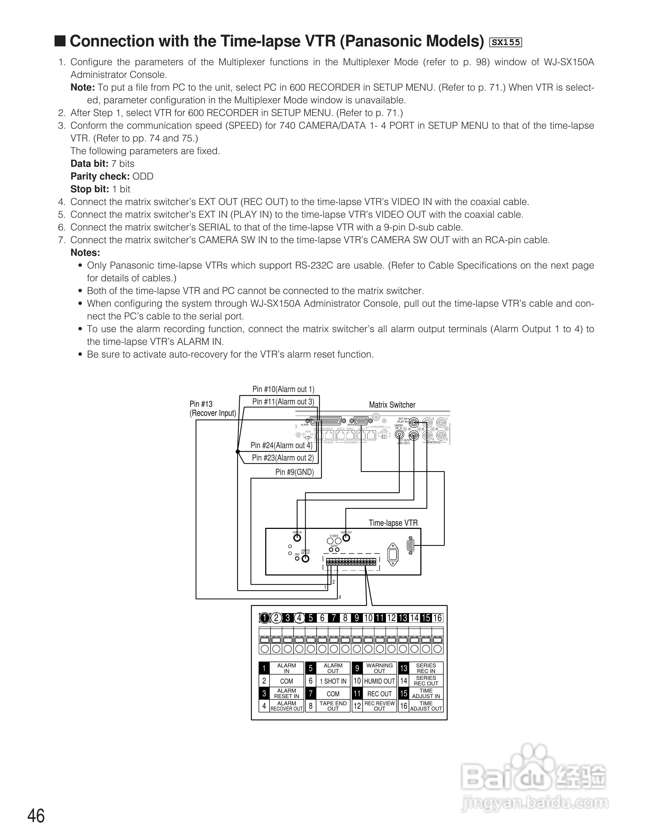 松下WJ-SX150A矩阵切换器使用说明书:[5]