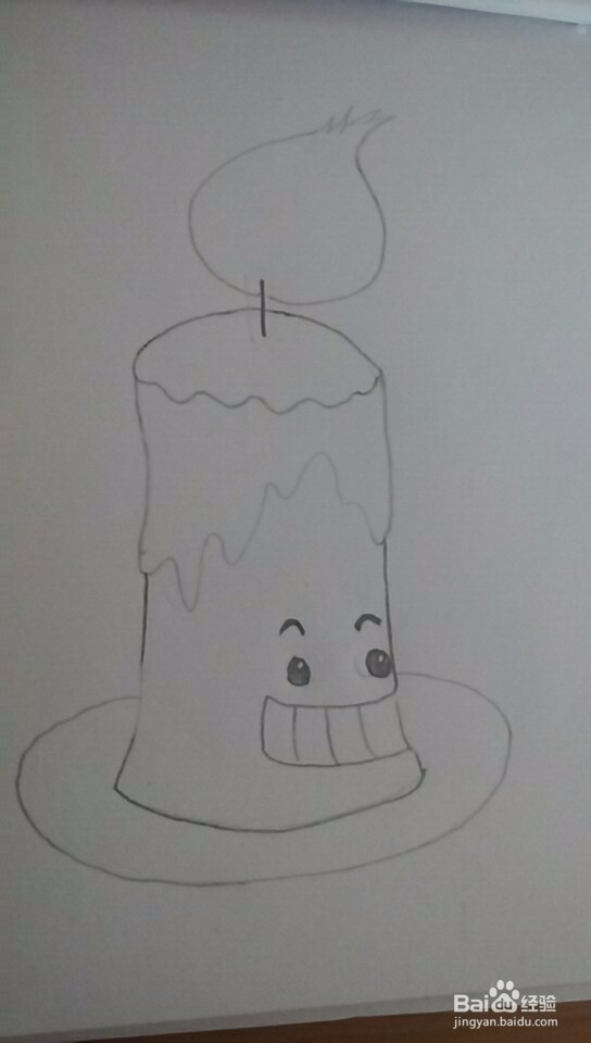 多妈简笔画一只燃烧的蜡烛