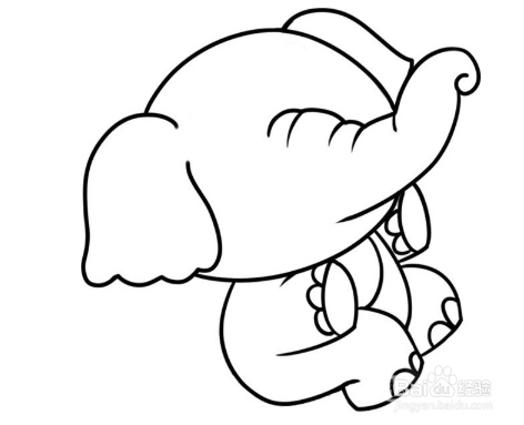 简笔画:沉稳的骆驼和小象绘画步骤