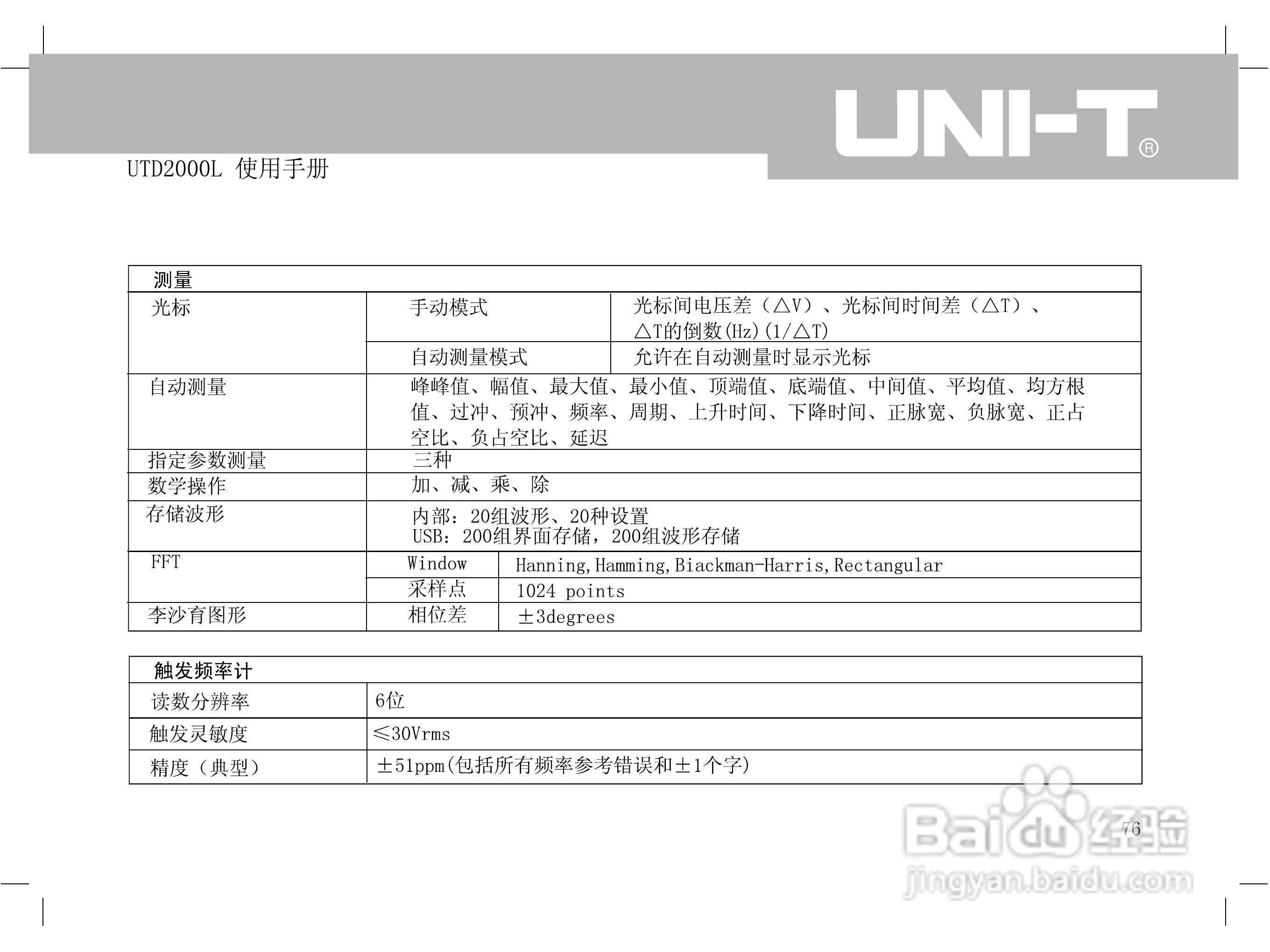 UTD2000L数字示波器使用手册:[9]