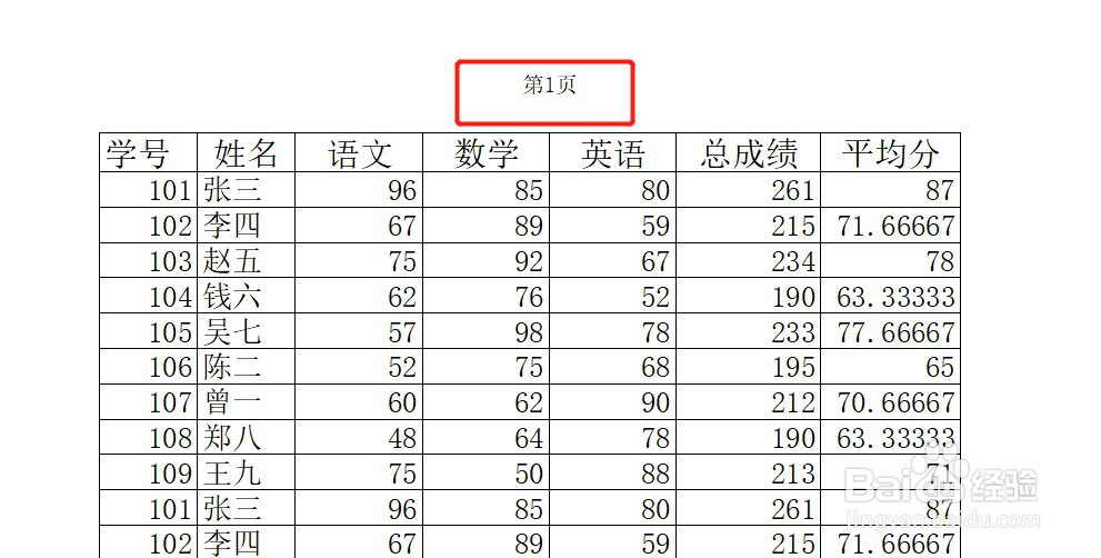 Excel表如何设置打印时页眉中间显示“第几页”