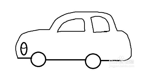 画小汽车简单画法
