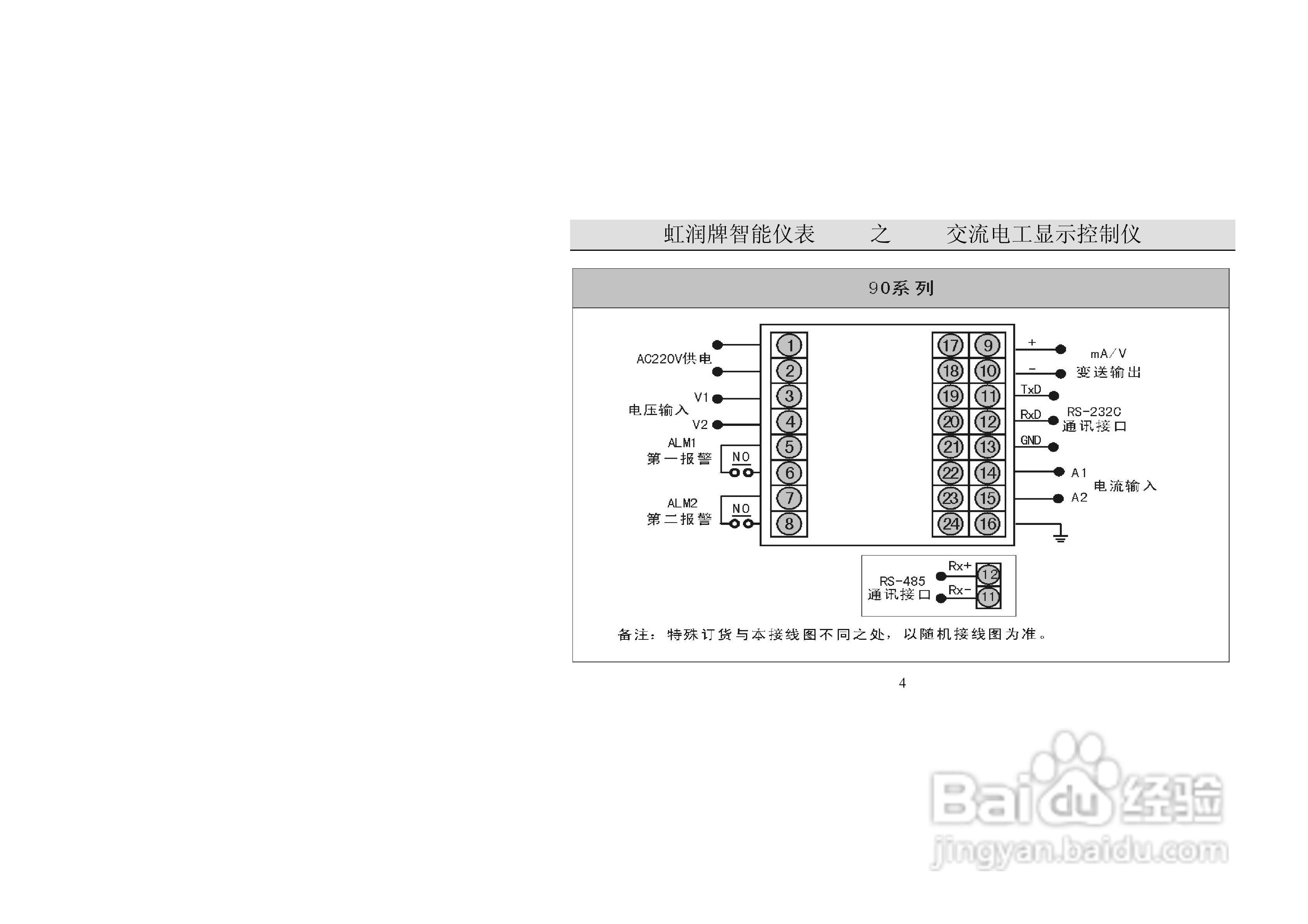 虹润HR-WP-HZ单屏系列工频周波表说明书:[1]