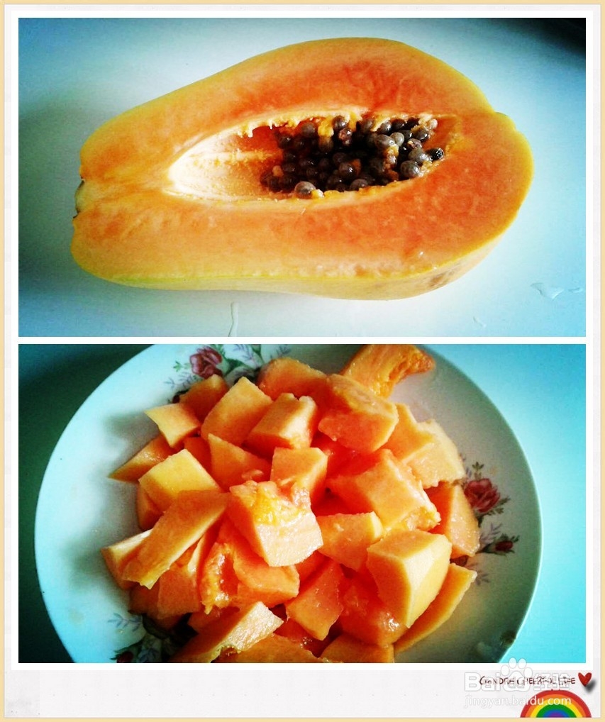 自制美容甜品——木瓜酸奶西米露