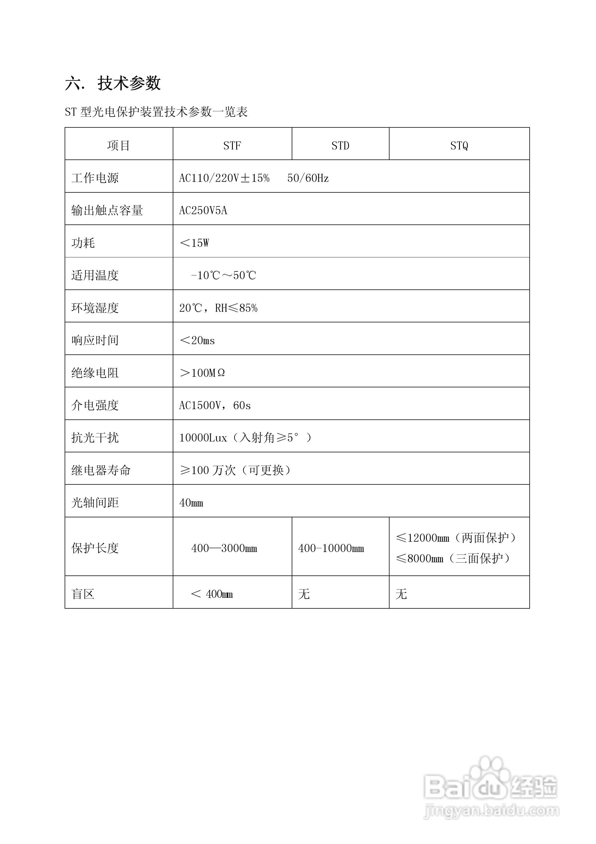 LNTECH ST型光电保护装置使用说明书:[2]