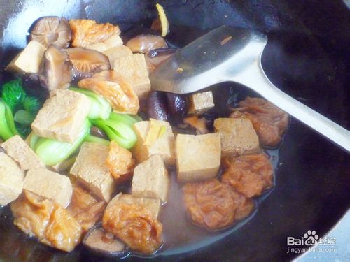 香菇面筋烧冻豆腐