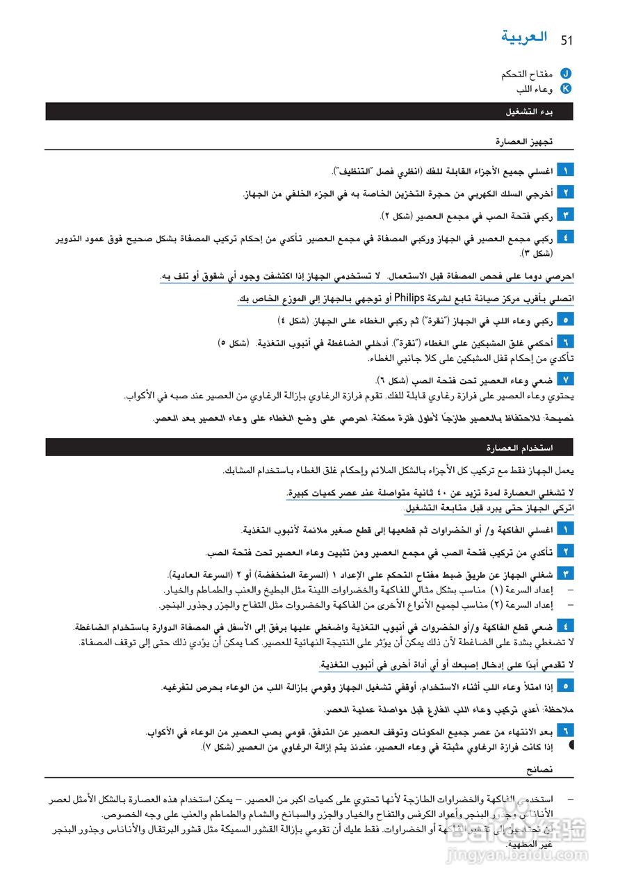 飞利浦HR1854榨汁机使用说明书:[6]