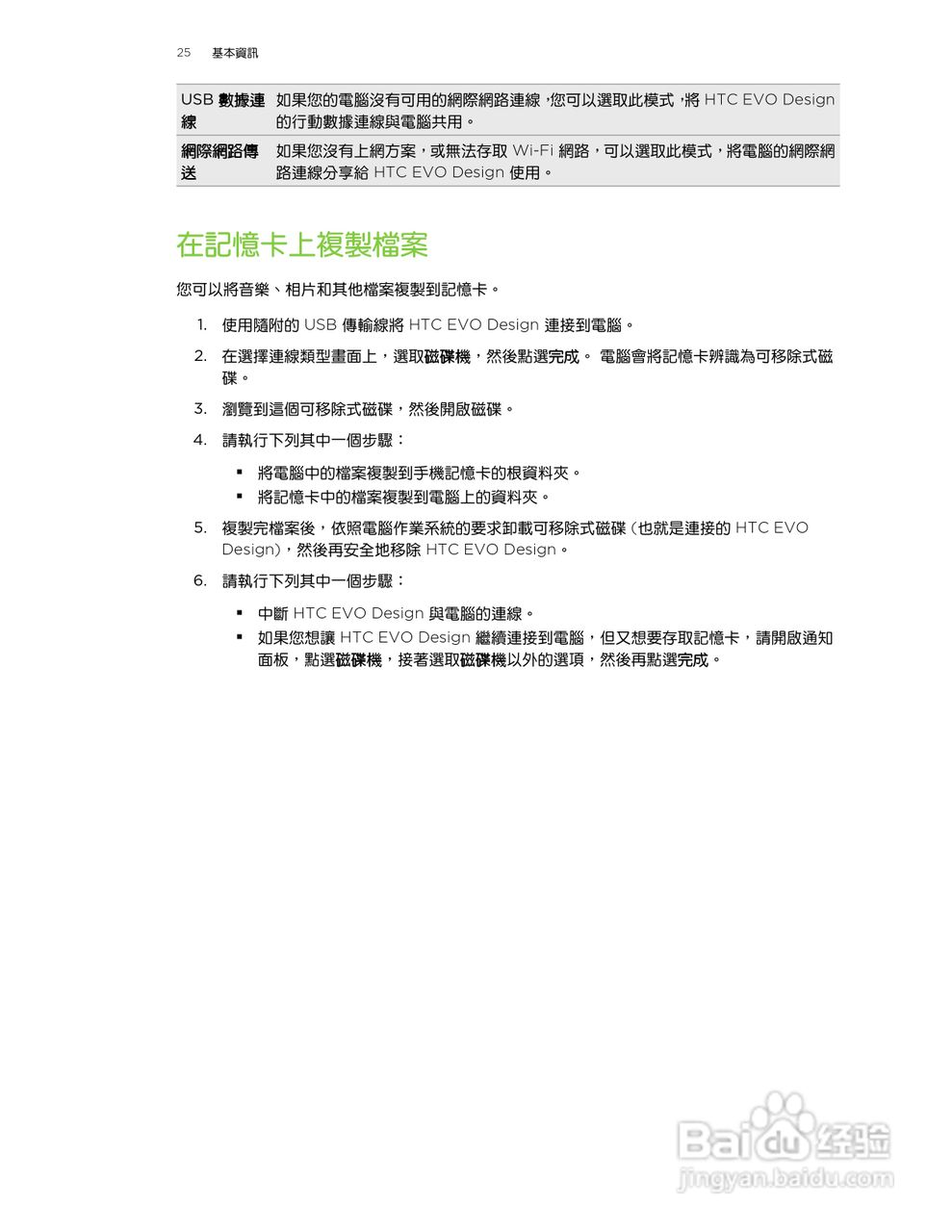 HTC(多普达) HTC EVO Design手机说明书:[3]