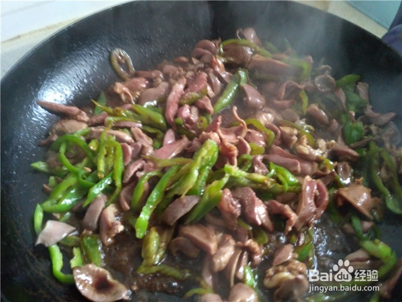 家常菜青椒炒鸡胗
