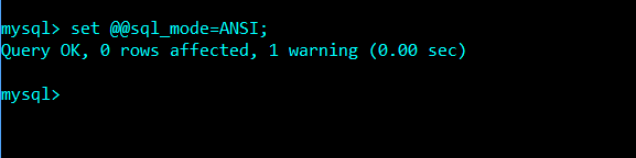 mysql 设置sqlmode方法