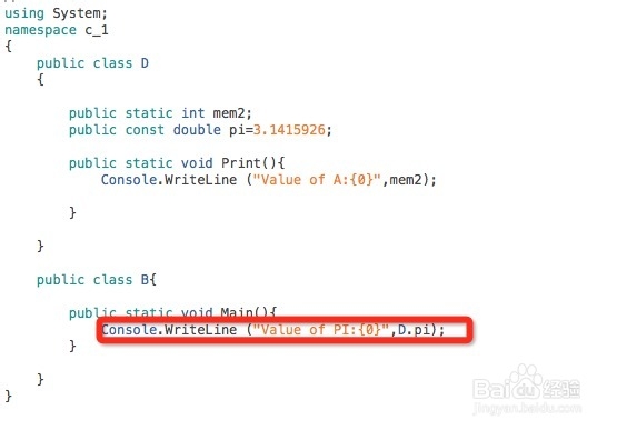 C#中的静态成员,静态方法和常量成员的一个运用