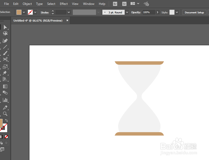 如何用ILLUSTRATOR绘制沙漏