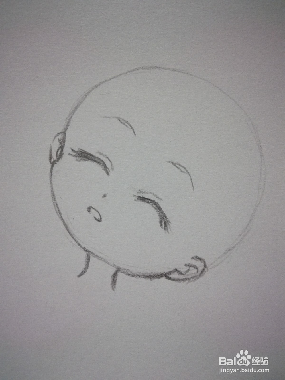 Q版动漫人物头部和五官线稿手绘教程