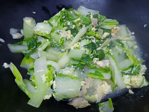 小白菜蛤蜊肉鸡蛋