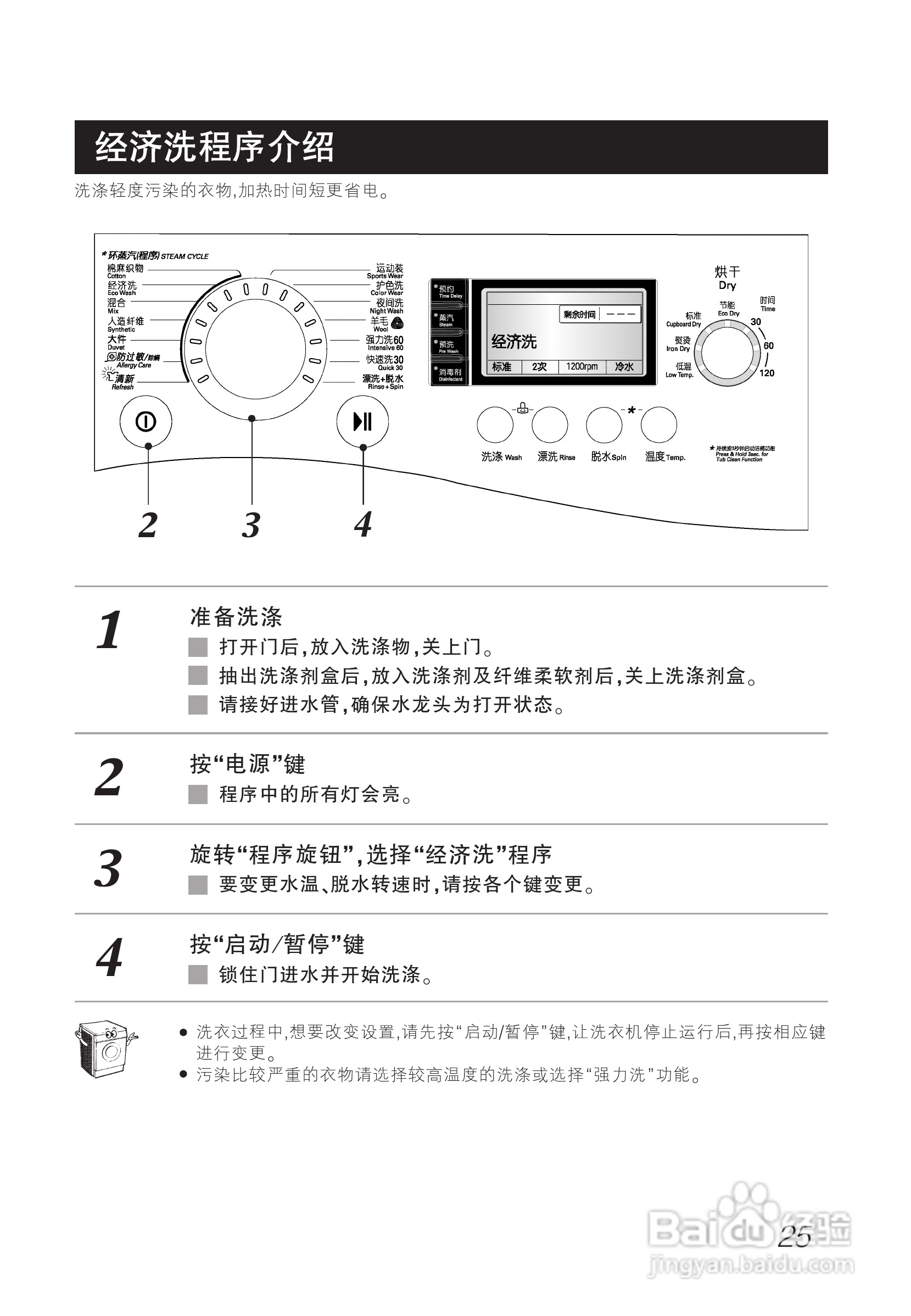 LG WD-A12355DS洗衣机使用说明书:[3]