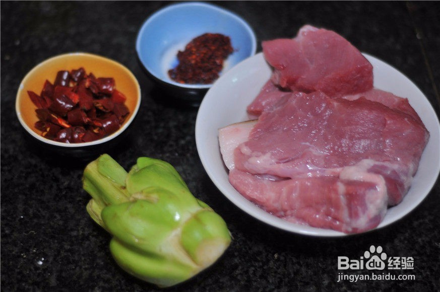 香辣菜头炒肉片