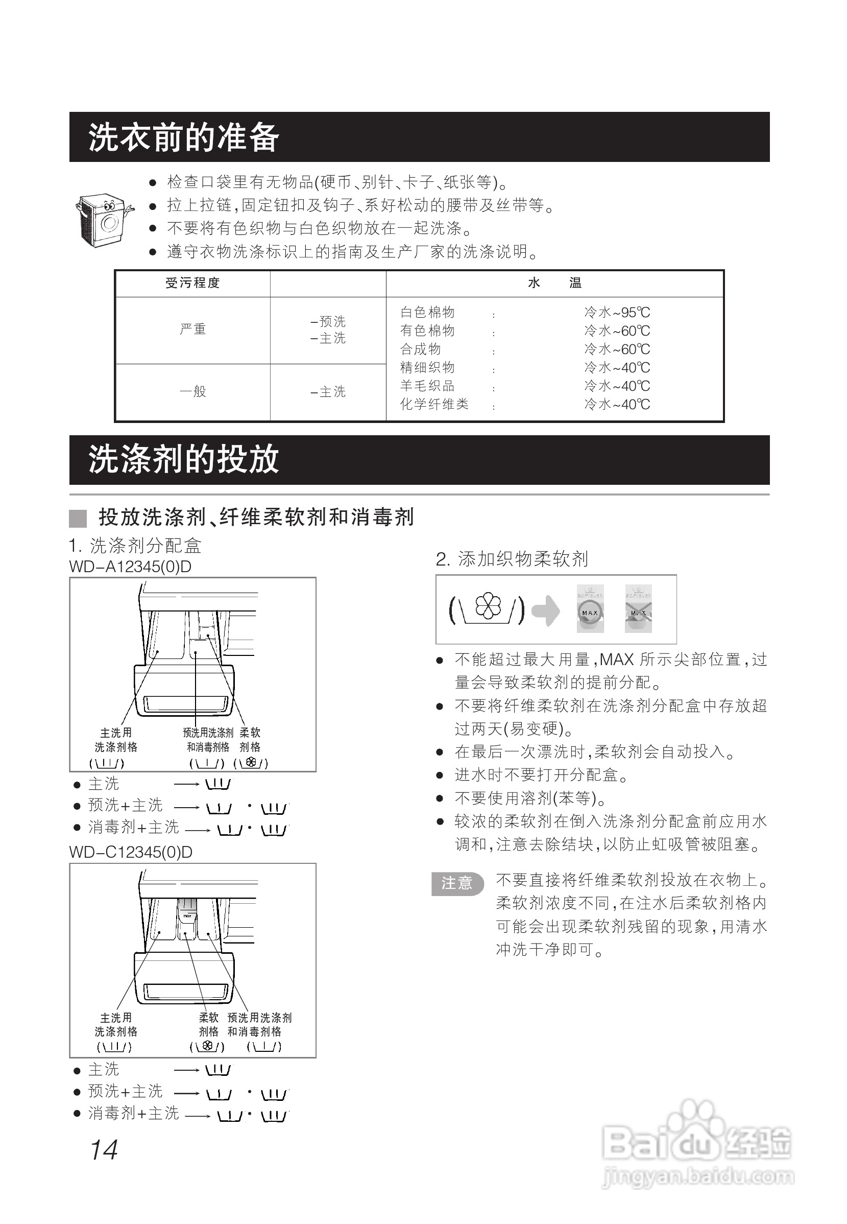 LG WD-A12345D洗衣机使用说明书:[2]