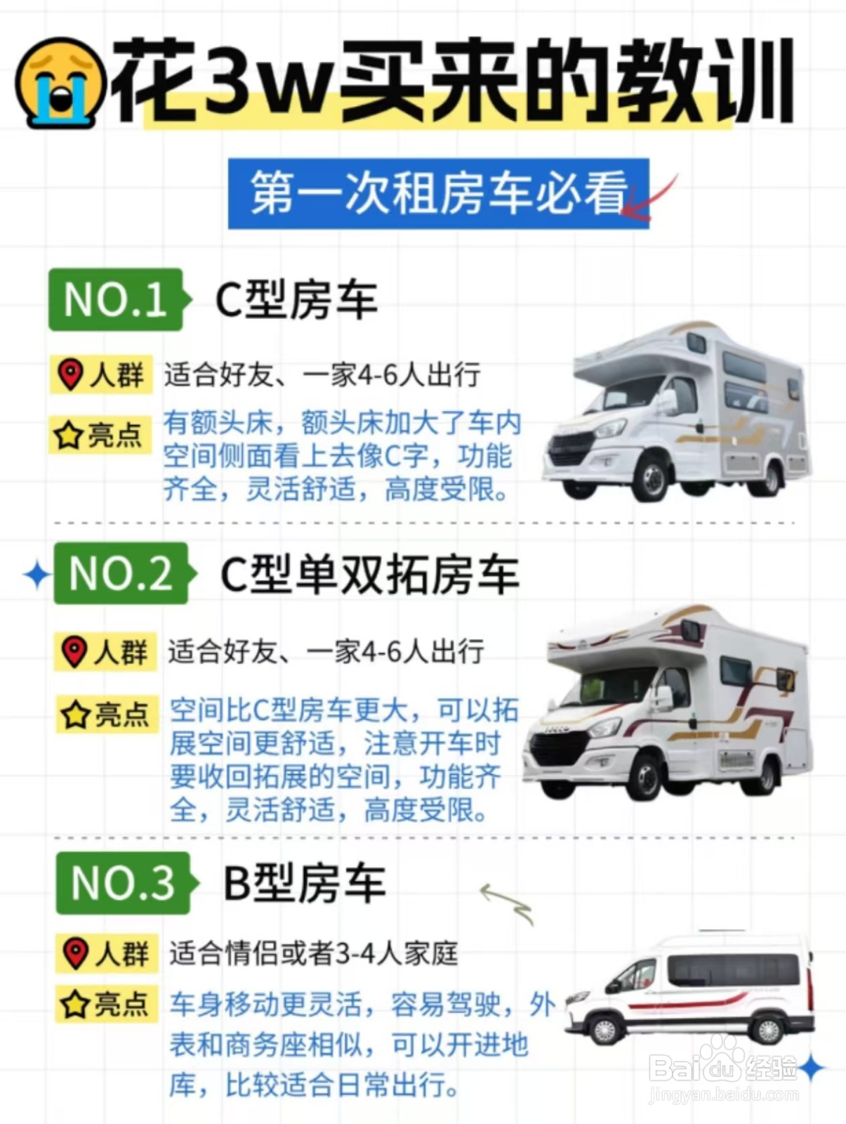 租房车怎么根据人数和需求选合适车型?