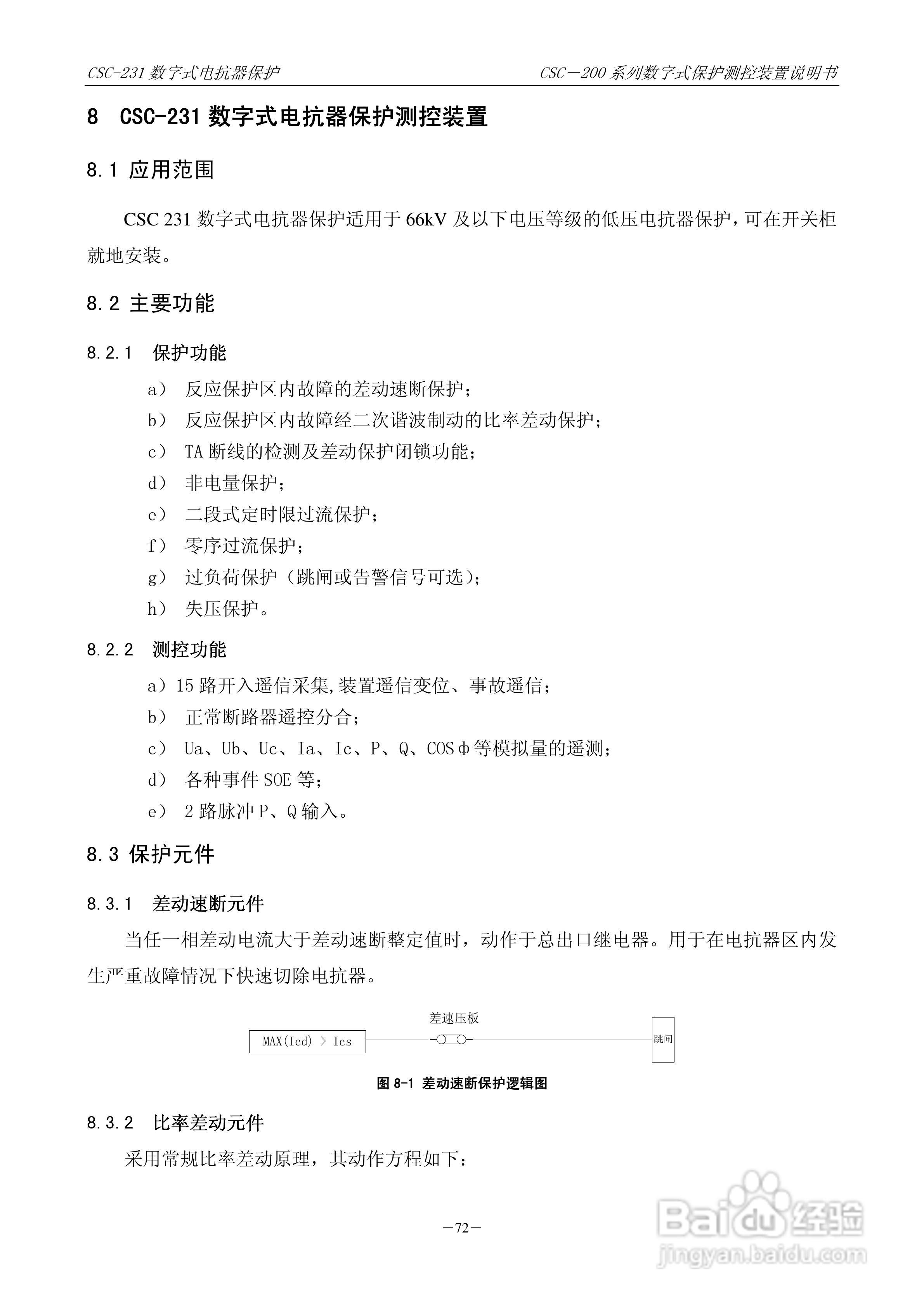四方CSC-246数字式备用电源自动投入装置说明书:[8]