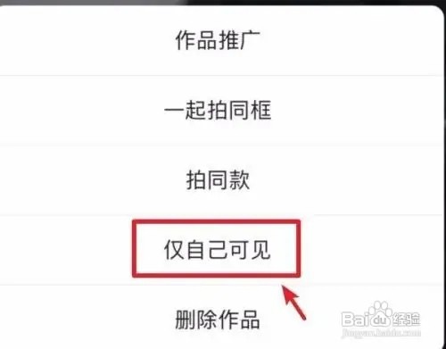 快手作品怎么设为仅自己可见