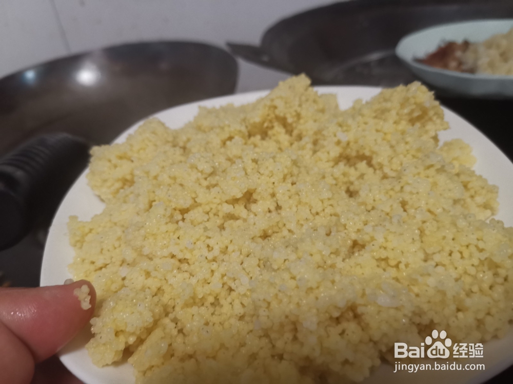 猪肉汤捞小米饭