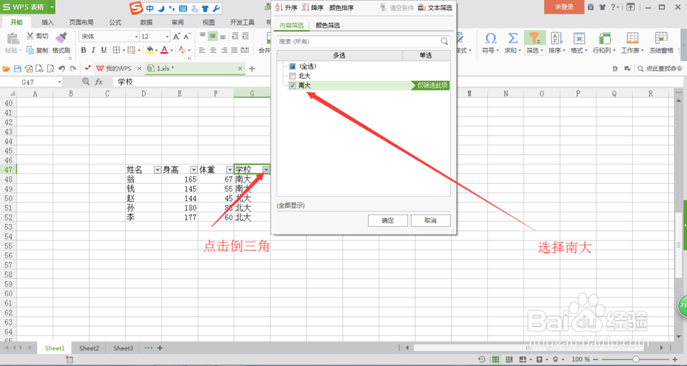 EXCEL中怎么使用筛选功能？
