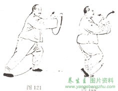 杨式太极拳第三十一式左右分脚之右分脚