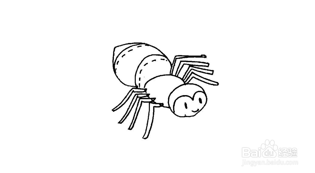 蜘蛛简笔画画法教程