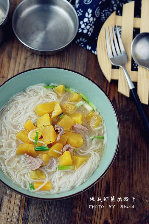 地瓜虾酱汤粉干