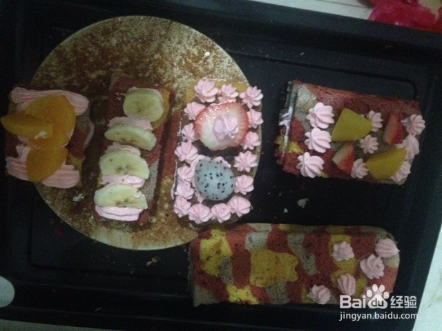 彩色切块小蛋糕的做法