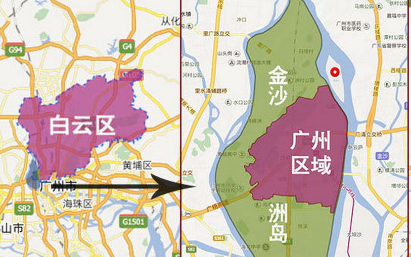 广州金沙洲是属于哪个区的