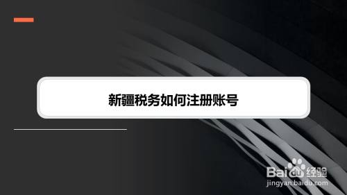 新疆税务如何注册账号