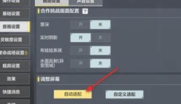 使命召唤手游调整屏幕怎么开启自动适配
