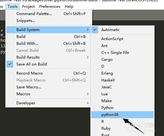 sublime配置python环境