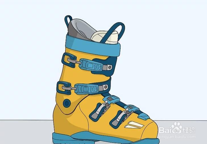 滑雪板怎么穿图解