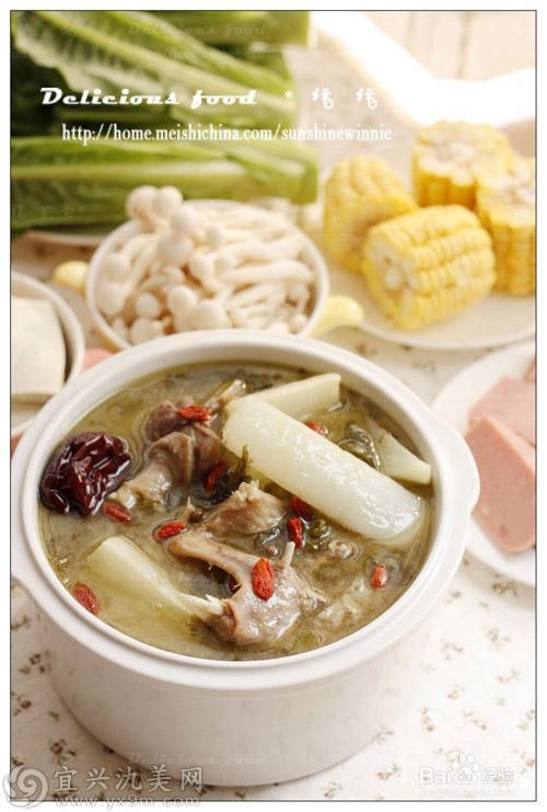 夏季祛湿清热酸萝卜老鸭汤