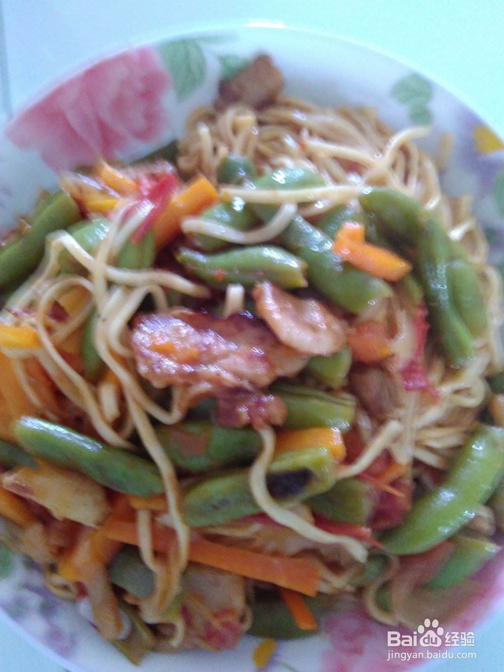 豆角焖面条的做法