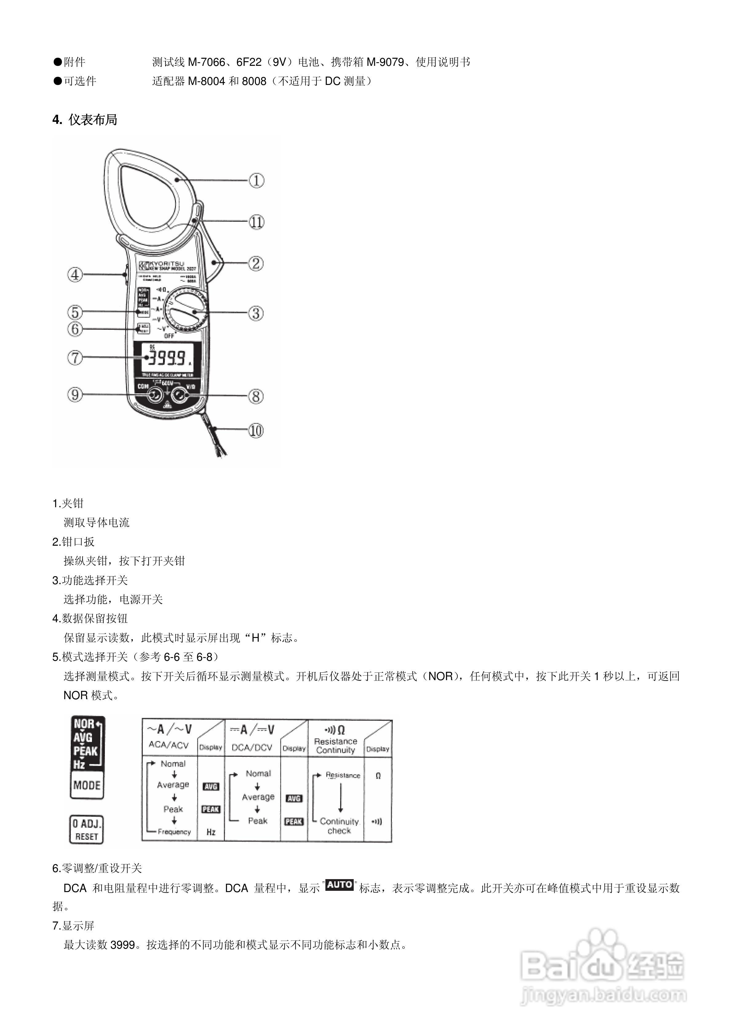 钳形表的使用方法图片图片