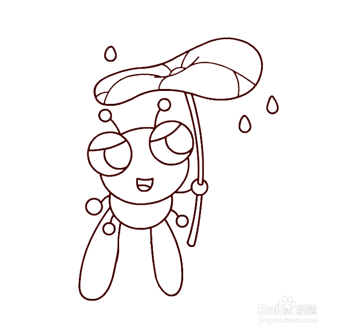 如何画卡通蜻蜓的简笔画?