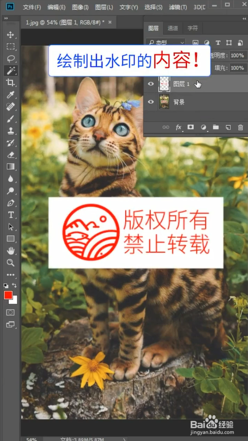 PS中如何差值去水印？
