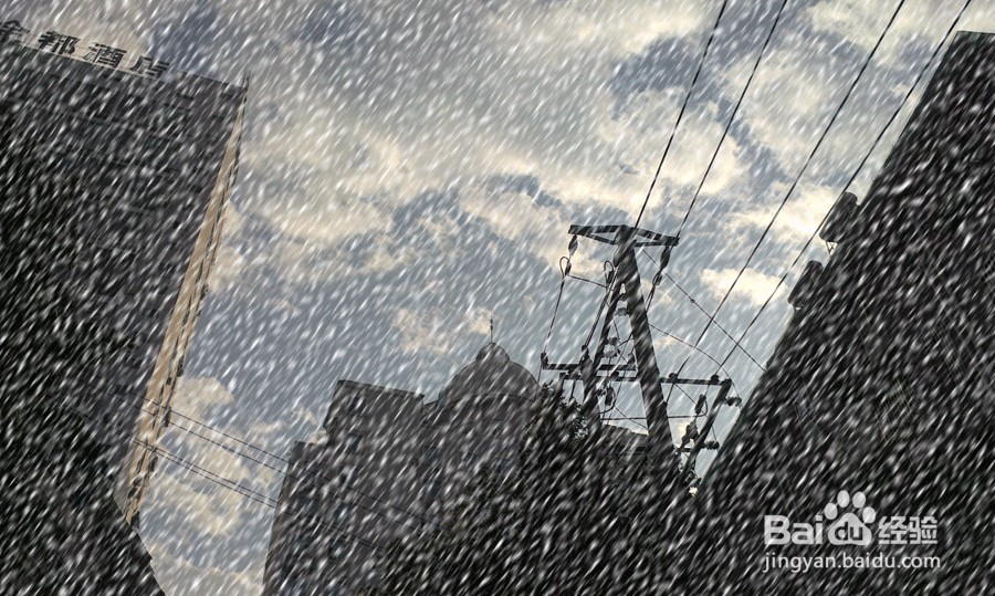 photoshop里面如何做下雪的动画