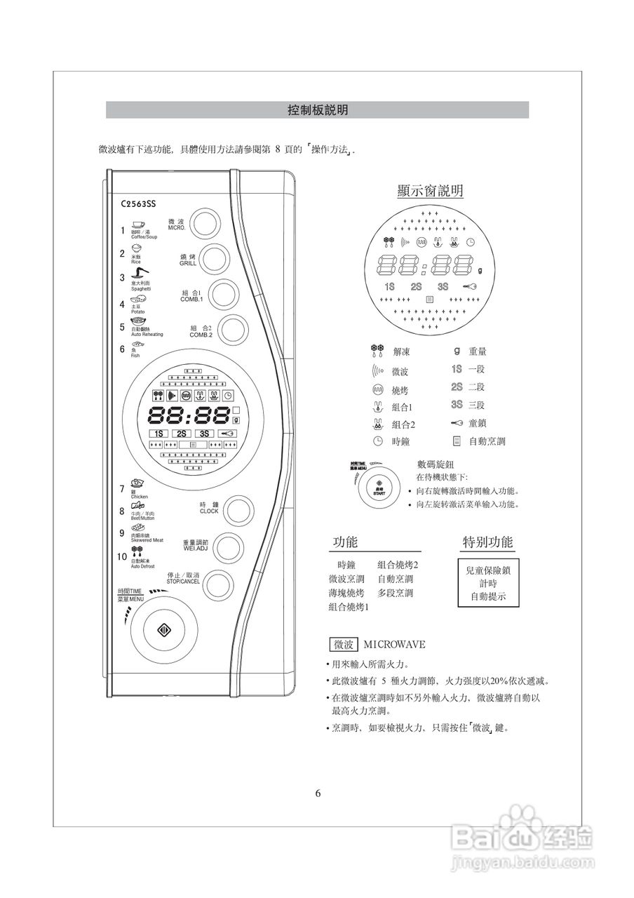 惠而浦C2563SS无烟少油BBQ微波炉说明书:[1]