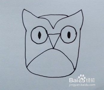 线描画：猫头鹰