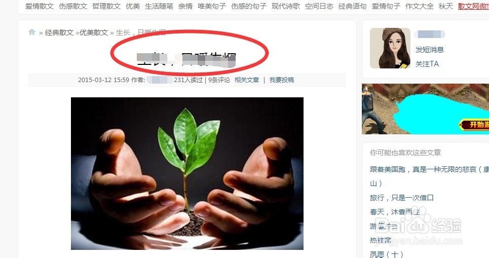 如何在网上发表散文