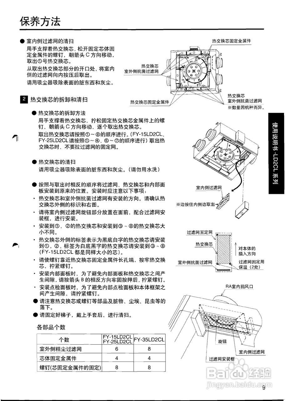 松下FY-650ZDY3NH全热交换器说明书:[1]
