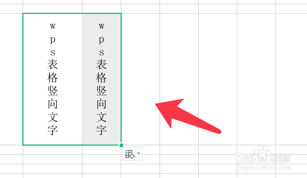 WPS表格如何竖向输入文字